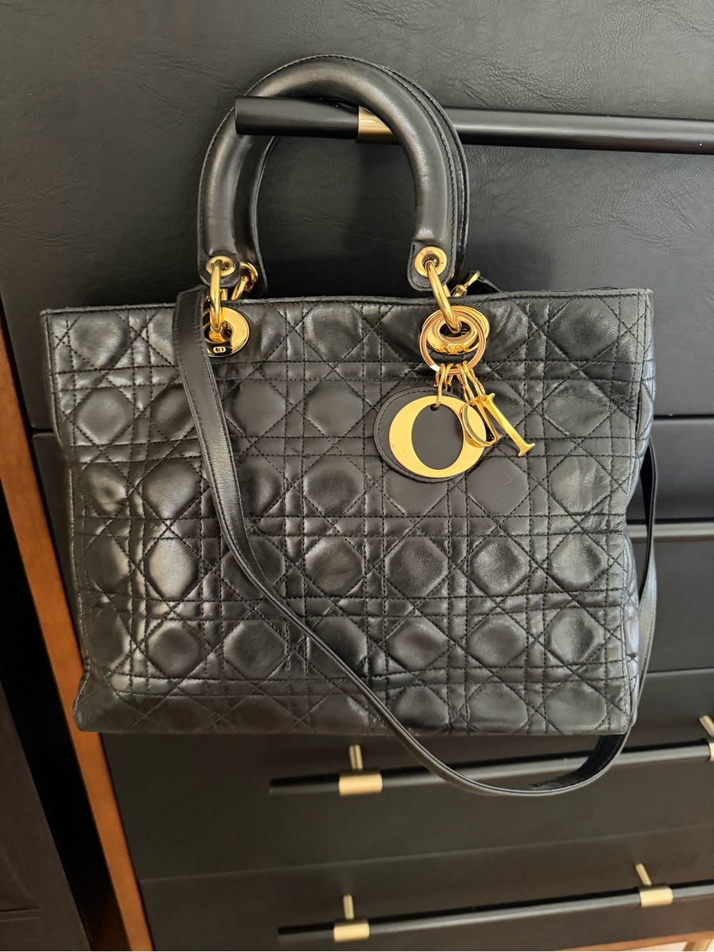Dior Christian Dior Vintage Lady Dior Black Soft